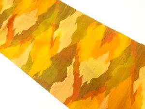 リサイクル　手織り紬霞模様織出し名古屋帯